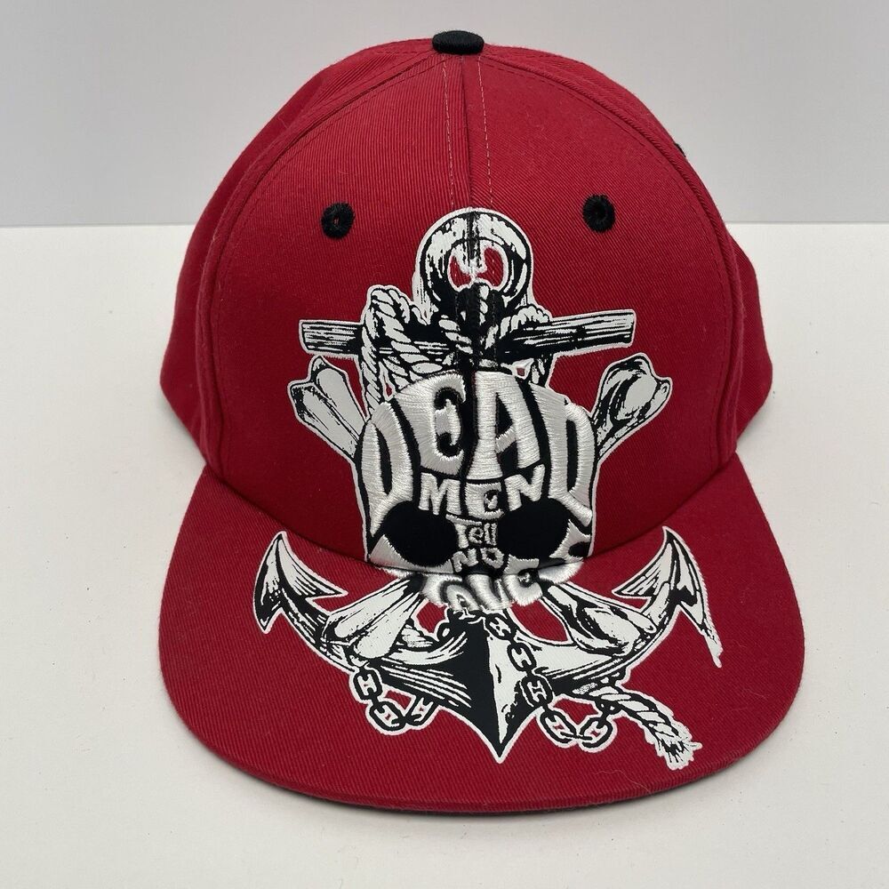 Disney Parks Hat Dead Men Tell No Tales Red Embroidered Snapback Youth Size